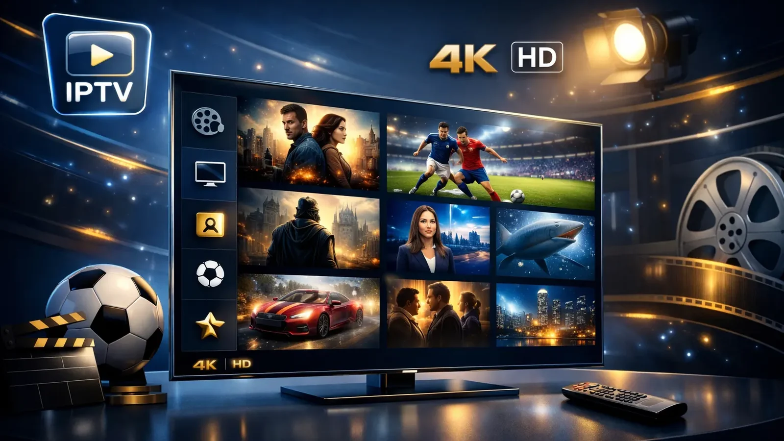 Anti-freeze IPTV servers streaming a live 4K event to many viewers
